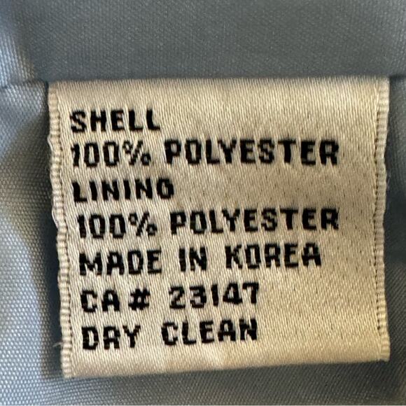 Talbots baby blue velour lightweight jacket size 12 b26 - Picture 3 of 5